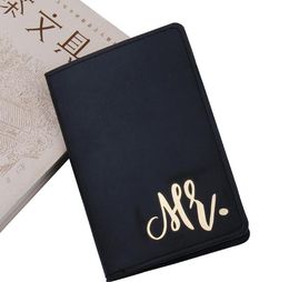 Mr&Mrs Leather Travel Passport Holder Cover ID Card Cover Case Bag Passport Wallet Protective Sleeve Storage Bag