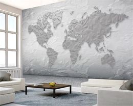 3d Wallpaper Walls stone texture world map simple 3d TV background wall HD Digital Printing Moisture-proof Wallpaper