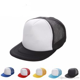 Plain Hip Hop Trucker Caps Blank Snapbacks Mesh Designer Hats Adjustable For Men Women Sun Hat 11 Colours