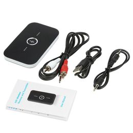 B6 2 in1 Bluetooth 5.0 Transmitter & Receiver Wireless A2DP Audio Adapter Aux 3.5mm Audio Player for TV / Home Stereo /Smartphone