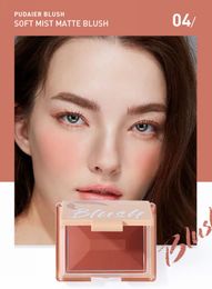 PUDAIER New Blush Palette Face Makeup Single Blusher Contour Peach Powder Long-lasting Natural Matte Blush Make Up Brighten Skin