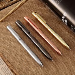 Luxury Graduation Gifts Boligrafos Pure Gold Plating Pen Discount Assortment Colors Emboss Logo Rose gold Heavy Metal Engraved Pen for Sale