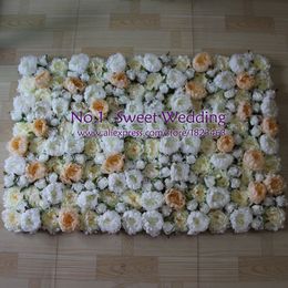 NEW10 pcs / lot artificial White peony and Champagne peony flower wall for wedding backdrop or lawn/pillar road lead decoration