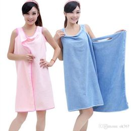 Magic Bath Towels Lady Girls SPA Shower Towel Body Wrap Bath Robe Bathrobe Beach Dress Wearable Magic Towel multi Colour