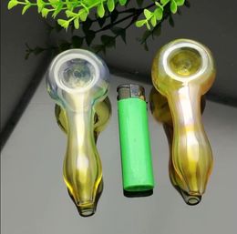 new Europe and Americaglass pipe bubbler smoking pipe water Glass bong Yellow