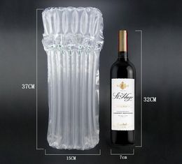 1000pcs PE Bag 32*8cm Air Dunnage Bag Air Filled Protective Wine Bottle Wrap Inflatable Air Cushion Column Wrap Bags#36201