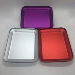 New Style Mini Metal Aluminium Alloy Dry Herb Tobacco Spice Miller Show Display Tray Wake Plate Preroll Cigarette Smoking Grinder Tool DHL