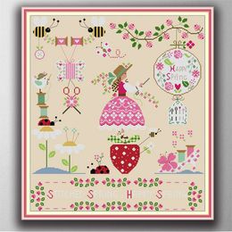 Love Handmade Cross Stitch Craft Tools Embroidery Needlework sets counted print on canvas DMC 14CT /11CT