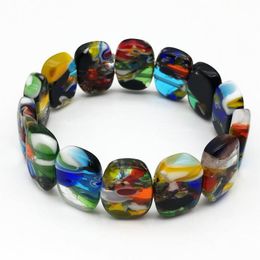 3 pcs fashion Colourful glass bead bracelet bracelet diy accessories handmade beaded bracelets bracelets melange 18 13 mm