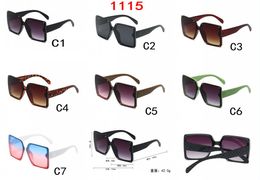 7 Colors New Black Square Sunglasses Women Big Frame Fashion Retro Mirror Sun Glasses Female Brand Vintage Lady 1115 10PCS Fast Ship