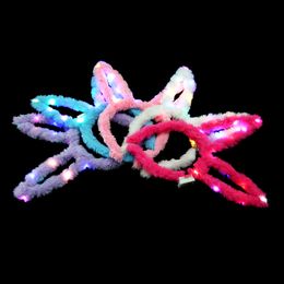 2021 factory plus 14 light plush glowing ears hair hoops to push the new year stall light-emitting toys concert hot manufacturers.