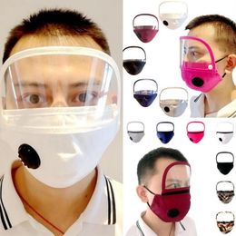 2 in 1 Face Shield Zipper Removable Adjustable Protective Mask Anti Dust Washable Reusable Mask With Clear Window Visible Eye Shield OOA8259