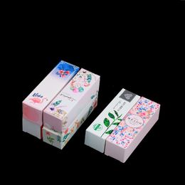 100pcs Printed Colourful Lipsticks Gift Storage Packaging Boxes Matte Essentials Oil Bottle Package Box 2.5*2.5*8.5cm Craft Packing Paperboard