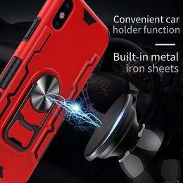 For Samsung Note 10 Pro Lite S20 Ultra Plus With Kickstand 360° Rotating Ring Convenient Car Holder Function Phone Case Cover