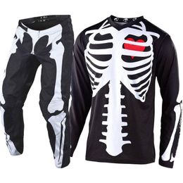 2020 LIMITED EDITION SKULLY ATV Dirt Bike Jersey And Pant Motocross Gear Set MX Moto Kits Supercross Enduro Jersey Set Gloves M