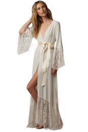 Women Bathrobe Nightgown Sleepwear Bridal Sheer Robe Bridesmaid Bride Wedding Gowns Plus Size 2 4 6 8 10 12 14 16 18 20