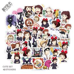 40PCS Mixed Car Stickers Kiki Delivery Service For Skateboard Laptop Fridge Helmet Pad Bicycle Bike Motorcycle PS4 Notebook Guitar PVC Decal