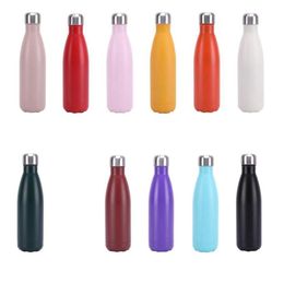 Tumblers Cola Shaped Water Bottle Double Wall Vacuum Insulated Cups Coke Shape Coffee Water Bottles Leak Proof Travel Cola Thermos LSK435