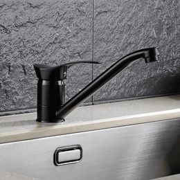 KCASA KC-9100 Zinc Alloy Black Lacquer Kitchen Faucet Tap Rotated Toilet Single Hole Basin Faucet Mixer Brass Tap