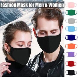 Anti Dust Face Mask Black Cotton Mouth Mask Muffle Mask For Cycling Camping Travel Washable Reusable Cloth Masks Protective Masks