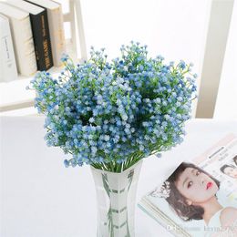 50cm Baby Breath Flower White Blue Pink Purple Artificial Gypsophila Fake silk Flowers For Wedding Home Decoration Favors