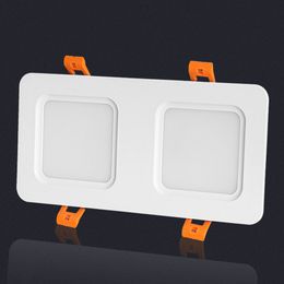 White Body Double COB Led Downlight Ceiling Spot Light 12W 18W 24W AC85-265V Ceiling Recessed Lights Indoor Lighting