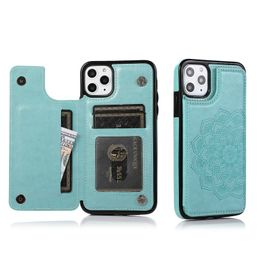 Slim Flower Vintage Leather Wallet Clutch Back Cover 3 Card Slots Holder Bracket Shell for Samsung S10 S9 S8 S7 A10S A20E A30S