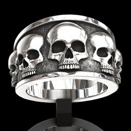 Men's Alloy Skull Ring Gift Vintage Ring for Men