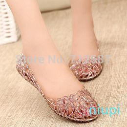 Hot Sale-Sales New 2020 Fashion summer breathable women shoes jelly sandals nest mesh flats for women# 5699