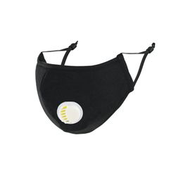 Breathing Valve Mask Unisex Cotton Face Masks PM2.5 Mouth Mask Anti-Dust Reusable Fabric Mask Can Put Filter inside Face Cover GGA3573-5