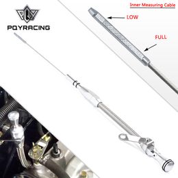 PQY - Stainless Steel Flexible Engine Oil Dipstick Braided SBF for Ford 260 289 302 Mustang Truck Small Block PQY-GJ004