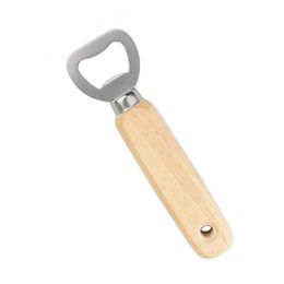 Stainless Steel Corkscrew Handheld Wooden Handle Beer Opener High Quality Bottle Opener Gift Home Kitchen Tools Free Shipping