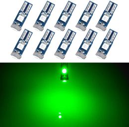 Car 74 Green Led Bulb Dash Light 3SMD T5 2721 37 286 Wedge Instrument Panel Gauge Light Cluster Indicator Interior Bulb Replacement DC 12V