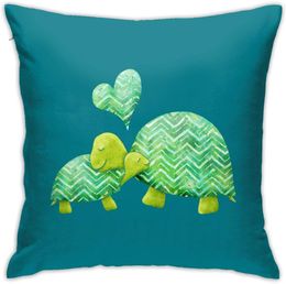 turquoise party decorations Australia - N A Home Gift Pillow Sofa Cushion Hugs With Heart In Teal Lime Green And Turquoise Couple party decoration 18X18inch(45CMX45CM)