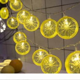 -Catena BRELONG LED catena Limone Tricolor Light Series Frutta Frutta luce fredda coperta Space Window Wedding Decoration