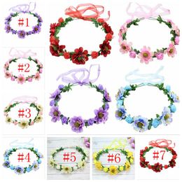 Artificial Flowers Hair Band Wedding Bride's Flower Crown Ocean Vacation Wreaths Wedding Garland Hair Band Artificial Decoration LSK292