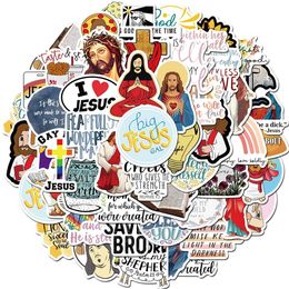 50Pcs Jesus Christ Stickers Pack Car Laptop Stickers Lot Waterproof Scrapbooking Luggage Bottle Skateboard Vinyl Decals Wholesale