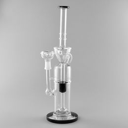 10-Inch Black Glass Water Pipe Hookah Bong for Smooth Smoking Sessions, Features 14mm Male Joint