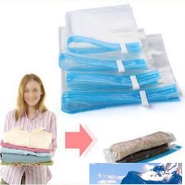 Use Without Air 40*50 New Design Space Saver Travel Compress Vacuum Roll-Up Storage Bag free shipping