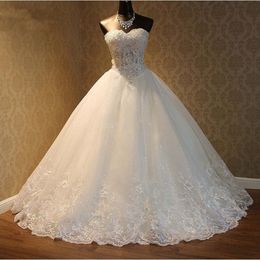 Charming Princess Wedding Dresses 2020 3D Foral Flower Appliques Lace Plus Size Bridal Gowns InFormal Reception Party Wear