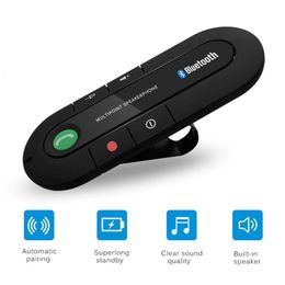 USB Power Handsfree Bluetooth Car Mp3 Player kit Wireless Audio Receiver Sun Visor Clip Auto Speakerphone Music Adapter Wholesal