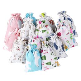 10*14cm 13*18cm multi color mix Cotton drawstring bags candy Jewelry Gift Pouches package bags Gift Jute bags mobile power pack