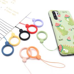 New Girl's Silicone Pendant Mobile Phone Straps Keycord Lanyards Finger Rings Cartoon Mobile Phone Accessories