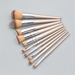 10pcs Make Up Brushes Set Wool Fibre Wood Handle Hot Selling Professional Makeup Tools Eye Shadow Foundation Blush Brow Lip Brush