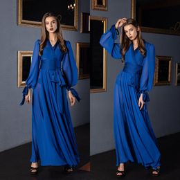 Royal Blue Womens Sleepwear Nightgown Party Bathrobes Pyjams Robes Long Sleeve Elegant Bride Sleepwear Bath Robes Women Pajama