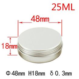 25g silver aluminum jar/tin/can with aluminum lid. metal tea tin,25ml sample/mini aluminum jar