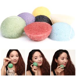 6 Colours Face Exfoliator Konnyaku Cleansing Sponge Puff Facial Natural Konjac Facial Puff face Cleanse Washing Sponge Cleanser