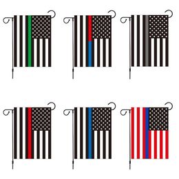 new 30*45cm Blue Striped American Flag For 2020 Amercia President Campaign Banner Ployester Cloth Pennant Garden Flags T2I51258