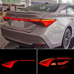 2Pcs Car Taillight Tail Lights For Toyota Avalon 2019 2020 Rear Fog Lamp + Brake Light + Reverse Lamp + Dynamic Turn Signal Light