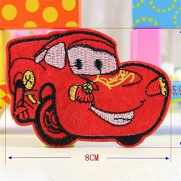 50PCS Embroidery Applique Cartoon Cute Car Iron On Patches For Clothes bags shoes Children jeans DIY Badge Fabric Stickers